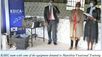 KAKC donates food and beverage equipment to Muteithia Vocational Training Centre