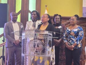 The KAKC delegation addresses the Chuseok gathering